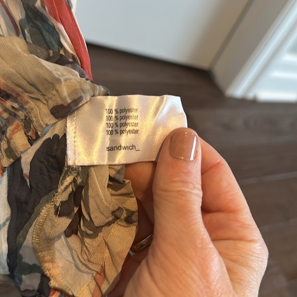 Sandwich Button Blouse Sz 38/S - Picture 7 of 7